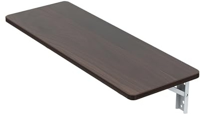 PQPQLI Wandklapptisch, platzsparender schwebender Computertisch | Vielseitig einsetzbar als Esstisch oder Werkbank für Küche, Esszi(Walnut,60*20cm)
