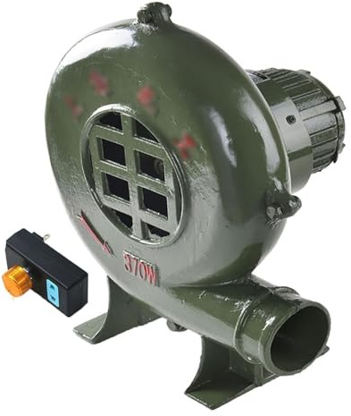Soplador Inflable Eléctrico - Soplador De Aire Comercial Compacto Y Energéticamente Eficiente, para Soplador De Fragua De Herrero Eléctrico Pequeño De 220V, para Barbacoa O Carbón(550W)