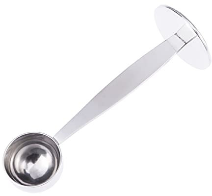 OFFSCH 10g Cucchiaio Di Misura Del Caffè in Acciaio Resistente Cucchiaio Pressino Per Caffè Espresso Misurino e Pressatore Combinato Facile Da Usare e Pulire