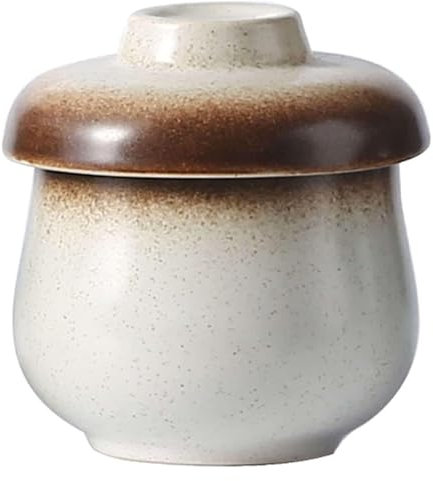 Sockerskål med lock, keramisk sockerkruka, sockerskål med lock Lufttät, 250 ml/8,8 oz sockerkruka, sockerbehållare kryddburk, for kaffebar bänkskiva-blå-250 ml(Wit)