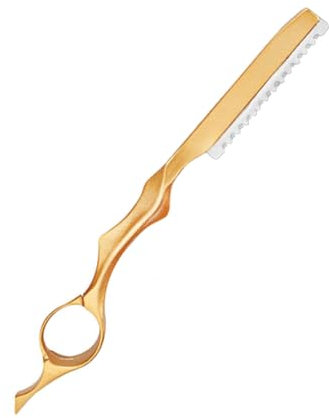 PACKOVE Goldener Haarausdünnungsrasierer Haarschneider Für Haarstrukturierung Und Stufenschneiden Einfach Zu Bedienen Und Tragbar Für Hause Und Unterwegs