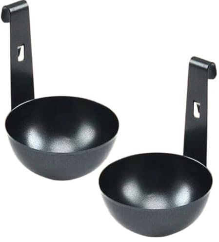 2pcs Effective Stainless Steel Poached Eggs Cookers Hangable Design Eggs Boiler For Perfectly Cooked Eggs