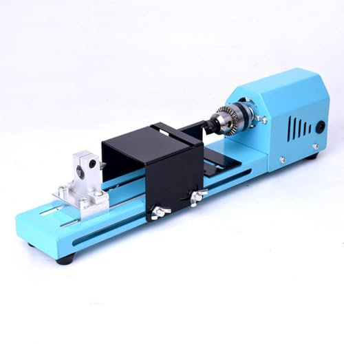 150 W DC12-24 V Mini-Drehmaschine for die Metall-/Holzbearbeitung mit Präzisionsbohrfutter, Kühlgebläse und einstellbarer Geschwindigkeit 4000–7000 U/min