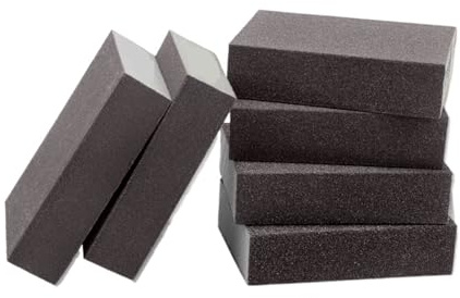 6Pcs Grinding Sponge 120 180 240 320 600 1000 Grit Wall Sand Block Sandpaper Craft Model Polished(6pcs 80)