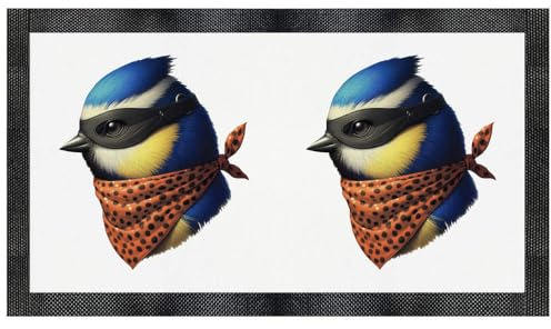 Azeeda 'Bandit Blue Tit' Pet Feeding Mat (PM00031835)