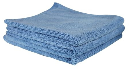 LAIBUY Workhorse - Asciugamano professionale in microfibra, blu (sicuro per lavaggio auto, pulizia della casa e panni per asciugare animali domestici), 40,6 x 40,6 cm, confezione da 3