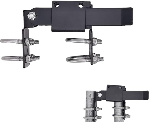 Chiusura a griglia per cancello stabile per recinzioni in metallo, supporto durevole, sistema di chiusura resistente alle intemperie, accessori zincati. Ideale per agricoltura, commerciale, terreno