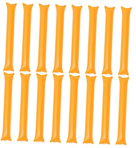TOGEVAL Palos Inflables De Animación 50 Pcs Bastones De PE Color Naranja Generadores De Ruido para Eventos Deportivos Adecuados para Fiestas, Conciertos y Celebraciones Deportivas