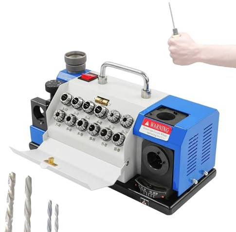 Portable Drill Bit Sharpener with Adjustable Angle and Multiple Collets for Efficient Sharpening of Various Bits