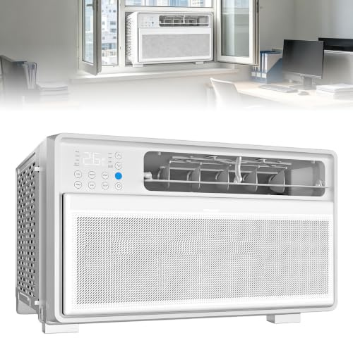 Wangyingxu Aire Acondicionado de Ventana Inverter 9000 BTU, Enfría hasta 19 m², Aire Acondicionado de Ventana Ultrasilencioso, Inverter DC, 3 Modos de Refrigeración, para Dormitorio