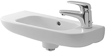 Duravit - lavamani monoforo DX da 36 cm, D-Code, Art.0705360008, Bianco - 50 cm, Bianco