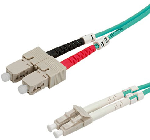 Value Câble Fibre Optique 50/125 µm OM3, LC/SC, Turquoise, 10 m
