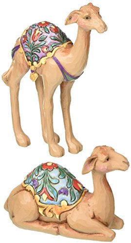 Enesco Jim Shore - 4041089 - nativity scene figurine - set of 2 extra nativity camels - 11.5 cm