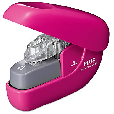A needle-less stapler Paper clinch PK SL106N pinkx1 by Plus