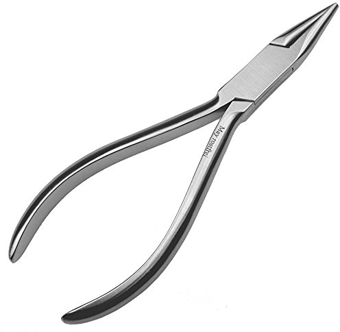 May Pinza Becchi Mezzi Tondi Acciaio Inox 15cm – Pinza Piegare Filo Gioielli, Orafo, Modellismo & Esercizi Dentali (MedAT), Precisione Inossidabile
