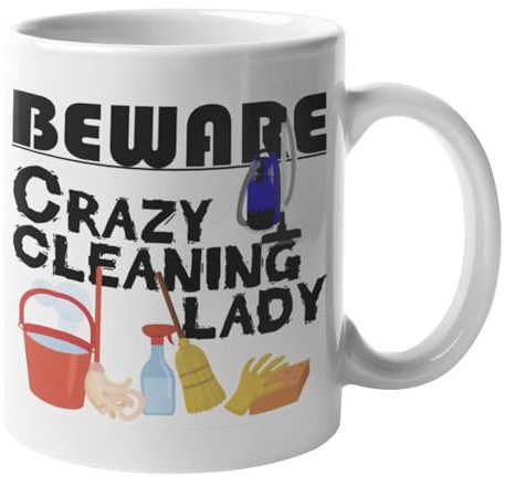 McMug - Crazy Cleaning Lady - Mug, Ceramic, 11fl.oz.