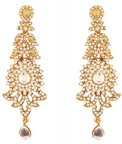 Touchstone Indian Bollywood Paisley Rhines Designer Brautschmuck Ohrringe für Damen