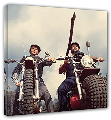 Bud Spencer Terence Hill - Zwei wie Pech und Schwefel - Motorrad - Leinwand (40 x 40 cm)
