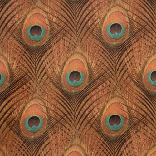 SCHÖNER LEBEN. Samtstoff Dekostoff Velvet Deluxe Samt Pfauenauge Pfauenfeder Ocker Gold 1,4m Breite