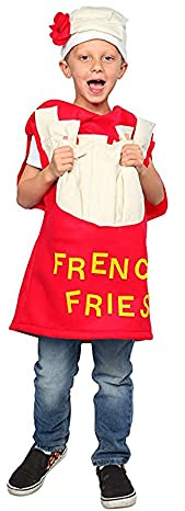 Dress Up America Costume da Patatine Fritte per Bambini - Costume da Patatine Fritte per Bambini e Bambine