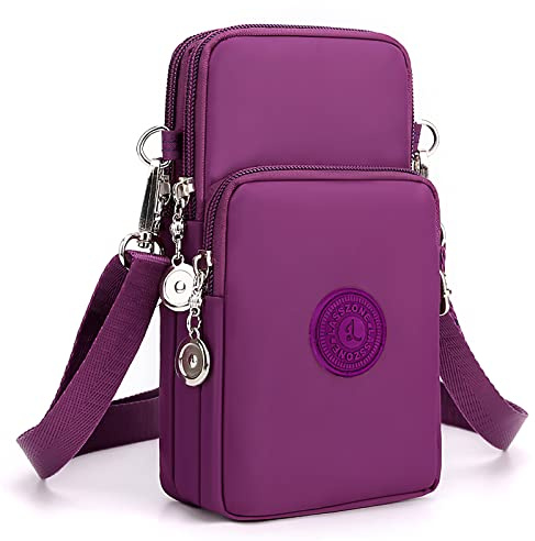 LassZone Women Crossbody Phone Bag Nylon Cross Body Bags Phone Purse Wallet Wristlet Small Shoulder Handbags with Adjustable Strap | Waterproof