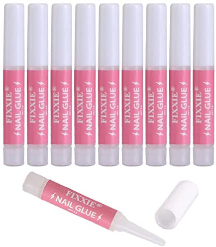 Extra Strong Nail Glue (2 GramX10 Bottles) For Acrylic Tips Extra Strong Nail Glue For Stick On Nails
