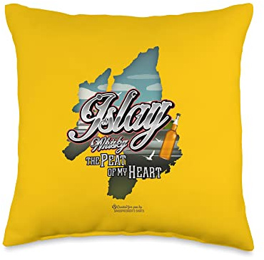 Whisky from Islay Peat of my Heart Whisky Throw Pillow