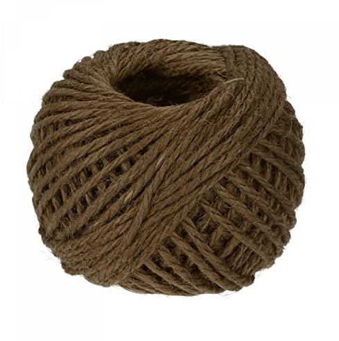 sourcing map 164 Feet 2.5mm Garden Twine, Jute Rope String for Crafts, Gift Wrapping, Packing, Gardening and Wedding Decor, Brown