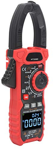 Digital Clamp Meter,Kaiweets HT208D,HT208D HT208D AC750V/DC1000V 6000 Counts Voltage Current NCV Tester Electrical Testing Multimeter