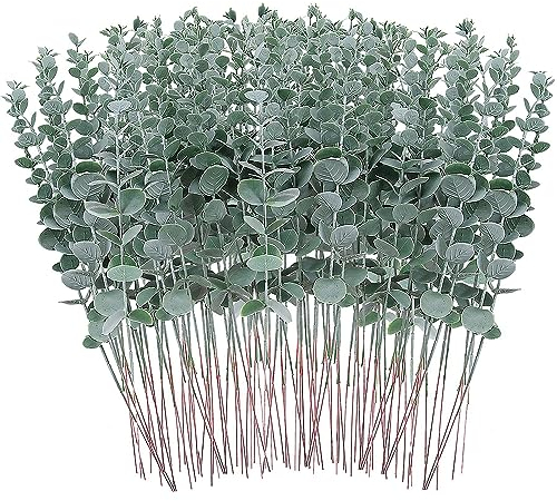 36 Stück Künstliche Eukalyptus Pflanze - Zweige und Blätter für Deko, Kunstpflanzen, Plastikpflanzen - Blumenarrangement, Hochzeit, Balkon