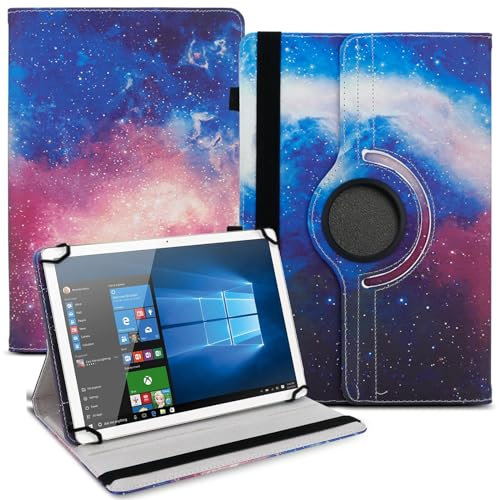 NAUCI Tablet Hülle kompatibel mit Telekom T Tablet 10,4 Zoll Tasche Schutzhülle Case Universal Cover aus Kunst-Leder Standfunktion 360° Drehbar, Farbe:Motiv 17