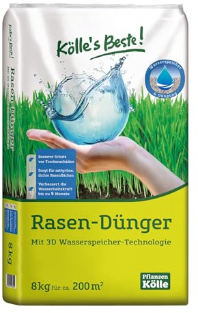 Kölles Beste Rasendünger mit 3D Wasserspeicher, 8 kg