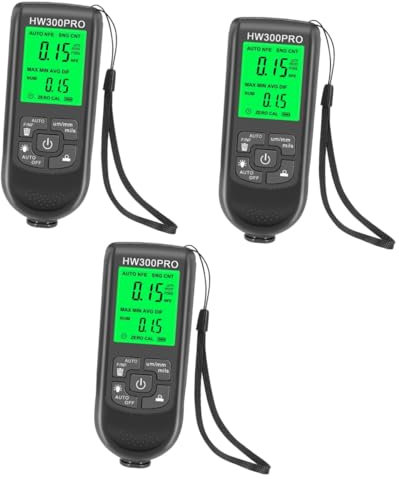 Gatuida 3stücke Automatischer Lackdickenmessgerät Digitaler Für Fahrzeuglackierung Präzise Messung Von Magnetische Und Magnetische Beschichtungen Für Werkstätten Und Inspektionen