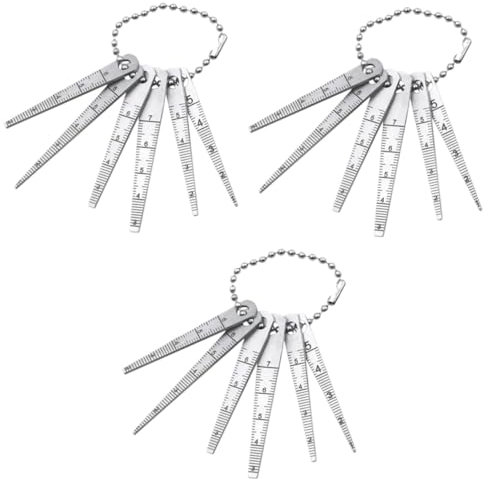 SOLUSTRE 18stücke Teiliges -welddickenmessgerät Präzise Schweißnahtinspektion Taper Metric Welding Gauge Für Mechanische Thread-debugging Und Maschinenreparatur