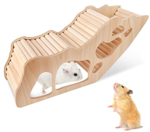 Hamster Tunnel, Hamster Haus Aus Holz, Hamsterhaus Hamsters Versteck, Watchbox Hamsters, Zwerghamster Zubehör Für Den Käfig Für Rennmäuse Ratten Meerschweinchen