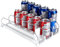 Organizer Frigorifero Bottiglie Automatico Dispenser Lattine Frigorifero Organizer 15 Bottiglie Porta Lattine Frigo 3 FileMolla Regolabile Porta Bottiglie Frigoriferos Accessori Frigorifer (38×25cm)