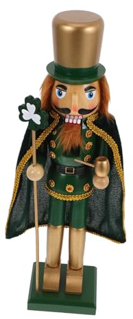 Amosfun Casse-Noisette DéCor De NoëL en Bois 15 Pouces Figurine Traditionnelle RéUtilisable pour Maison Bureau Et FêTe