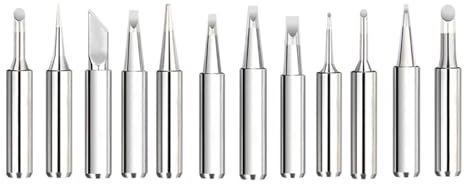 Punte Saldatore Stagno,12pcs Punte di Saldatura di Ricambio,Punte Tipo,Punta per Saldatore,Punte per Saldatura Set in Lega Nichelata Saldatore,per Stazione di Saldatura