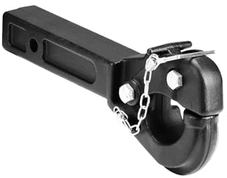 VEVOR Crochet Attelage, Capacité de Remorquage 9070 kg, Compatible avec Récepteur de Connexion 5 cm, Convient aux Anneaux de Remorquage 6,35-7,62 cm, Revêtement Poudre Noire, pour Diverses Remorques