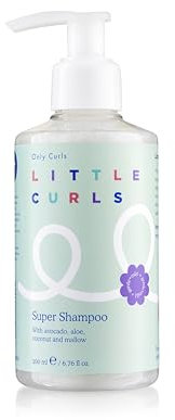 Only Curls Little Curls Super Shampoo for Kids, 200ml, Gentle Foaming Formula, Sulphate-free, Mild & Lightweight Cleanser, Easy Wash Curls, Tear-Free, For All Curl Types