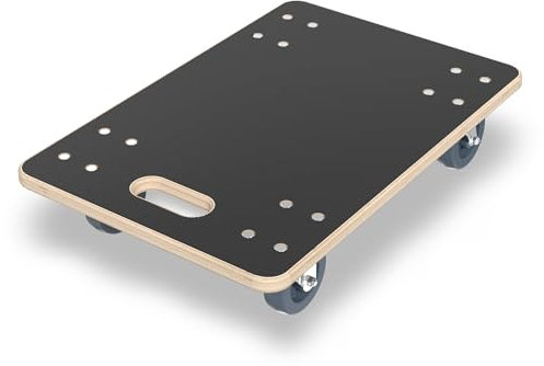 FIVMEN 1x Rollbrett Transportroller 60x40 cm Möbelroller Rollbretter Transport mit Bremse Transporthilfe Umzug Möbel-Transport bis zu 200 kg Traglast