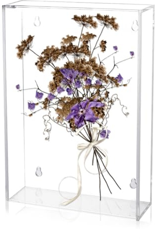 AHANDMAKER Acrylic Book Display Case, Wall Mount Clear Display Case for Bible, Book Protector Case Organizer Box for Collectible Books Action Figures Jewelry (7x10x2 inch)