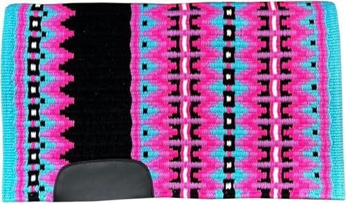 EQUIEMPRESS Sattelunterlage Western Show/Westernsatteldecke aus Neuseelandwolle, Top Wool Pad Sensor Flex (Anpassung möglich) A-493 (34 x 36)