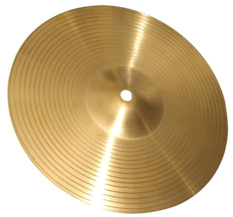 Yardwe Platillo de Batería de Latón Dorado, Sonido Excepcional y Alta Durabilidad, Resistente al Desgaste Deformación para Práctica y Percusión