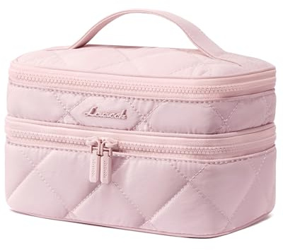 LOVEVOOK Kulturtasche Damen, Leicht Puffer wasserdichte Kosmetiktasche, Groß Kulturbeutel Waschtasche Washbag Kosmetikkoffer Beauty Case Cosmetic Bag mit Griff für Reisen