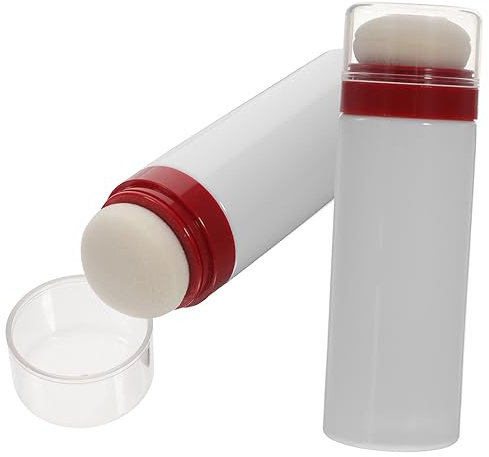 COSMEVIVI 2 Stück-pack Babypuder Aufbewahrungsbehälter mit Weicher Puderquaste Dicht Verschlossen Kompakt Hygienisch Reisegröße Kunststoff Babypflege Pulverdose Zufällige Farbe
