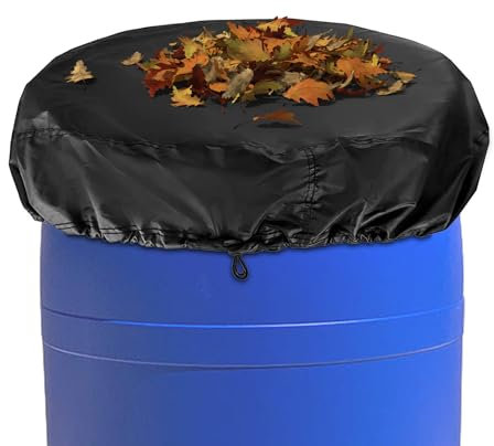 Copertura per canna da pioggia, secchio per raccolta 'acqua da giardino, copertura in rete per barile di pioggia, installazione e rimozione sono facili e veloci, e la superficie della copertura