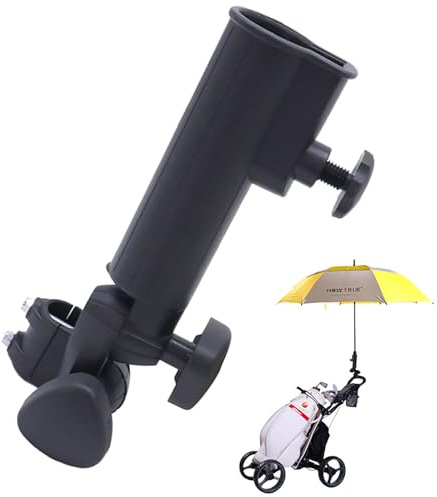 Portaombrelli da Golf,Portaombrelli da Golf per Carrello,Supporto 180 ° Regolabile per Ombrelli da Golfs,Portaombrellis,Accessori da Golfs per Sedie a Rotelle e Biciclette con Manico Cilindrico