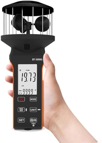 Anémomètre portable pour mesurer la boussole - Rechargeable - Direction 360° - Anémomètres