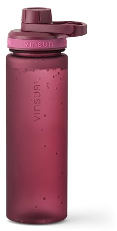 VINSUN Trinkflasche 750ml Tritan - auslaufsicher, Kohlensäure geeignet | Leichte Wasserflasche wiederverwendbar, BPA frei - Schlanke Sport Flasche für Outdoor, Schule, Uni, Fahrrad, Büro, Gym